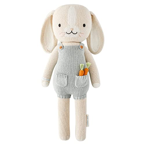 cuddle + kind Henry The Bunny Regular 20" Hand-Knit Doll – 1 Doll = 10 Meals, Fair Trade, Heirloom Quality, Handcrafted in Peru, 100% Cotton Yarn