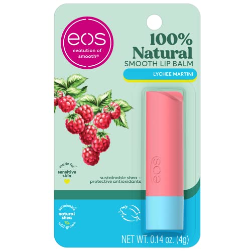 eos Natural Shea Lip Balm- Birthday Cake, All-Day Moisture Lip Care Products, 0.39 oz