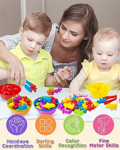 6 Pack Dinosaur Eggs Prefilled Plastic Easter Eggs with Toys Inside Filled, Toddlers Easter Basket Stuffers Egg Fillers Gifts Party Favors Counting Montessori Toys for Kids Boys Girls