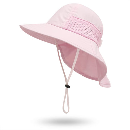 Muryobao Kids Girls Boys Sun Hat Summer UPF 50+ Protection Caps Wide Brim Neck Flap Beach Play Hats Age 1-7 Years