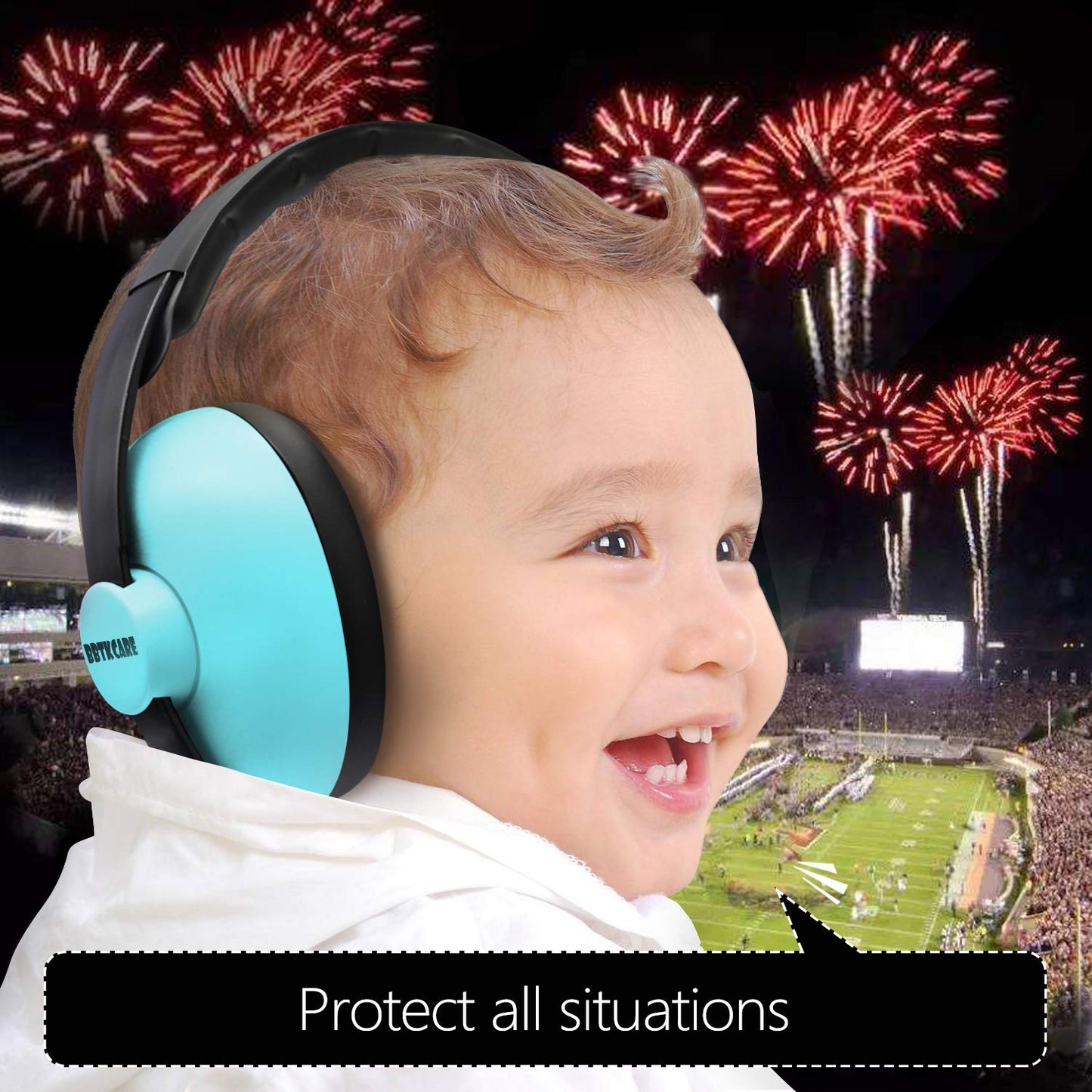 Baby Ear Protection Noise Cancelling HeadPhones for Babies for 3 Months to 2 Years (Blue)