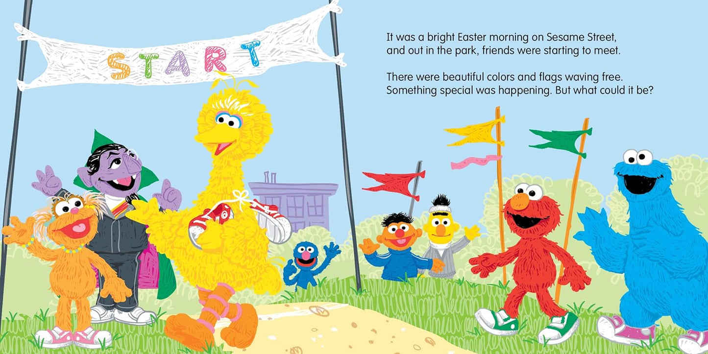 The Great Easter Race!: An Egg-straordinary Spring Story with Elmo, Cookie Monster, and Friends! (Sesame Street Scribbles)
