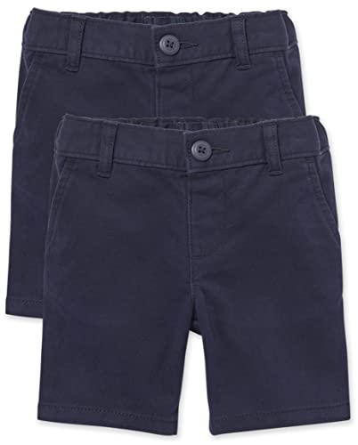 The Children's Place Baby Girls and Toddler Girls Chino Shorts, Sandy/Tidal, 2T
