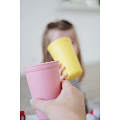 Re-Play Made in USA 10 Oz. Open Cups for Toddlers, Set of 4 - Reusable and Stackable Toddler Cups for Easy Storage - Dishwasher/Microwave Safe Kids Plastic Cups, 4.75" x 3.25", Fresh
