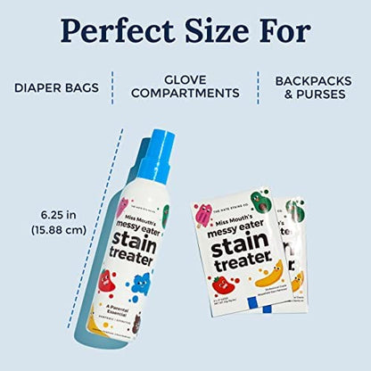 Miss Mouth's Messy Eater Stain Treater Spray - 4oz Stain Remover - Newborn & Baby Essentials - No Dry Cleaning Food, Grease, Coffee Off Laundry, Underwear, Fabric