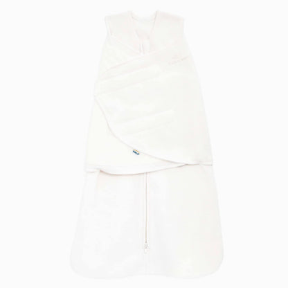 HALO Sleepsack Swaddle, 3-Way Adjustable Wearable Blanket, TOG 3.0, Velboa Plush Dots, Cream, Newborn, 0-3 Months