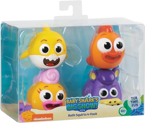 WowWee Pinkfong Baby Shark Bath Squirt Toy - 4 Pack