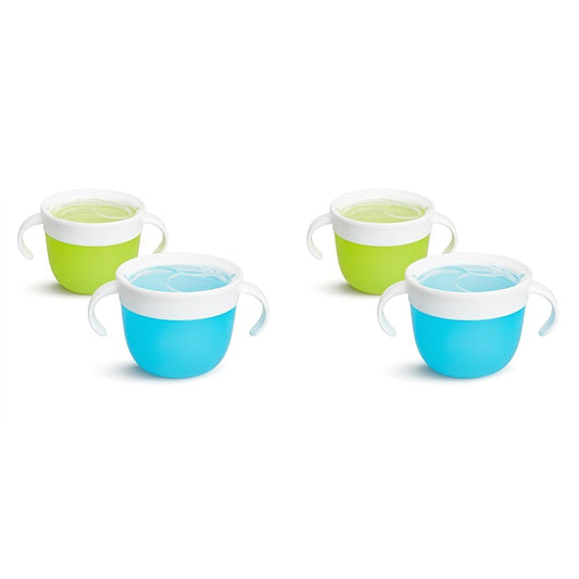 Munchkin® Snack™ Catcher Toddler Snack Cups, 4 Pack, Blue/Green