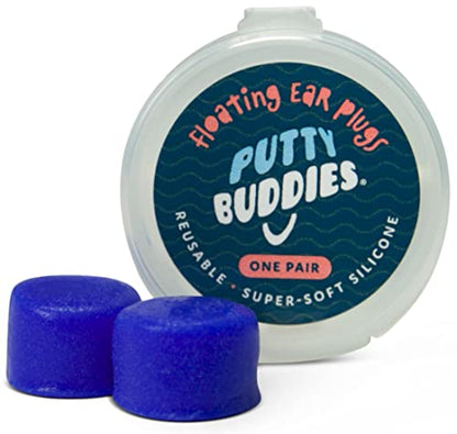 PUTTY BUDDIES Floating Earplugs 10-Pair Pack - Soft Silicone Ear Plugs for Swimming & Bathing - Invented by Physician - Keep Water Out - Premium Swimming Earplugs - Doctor Recommended (Assorted)