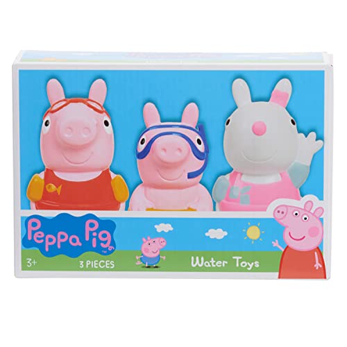Peppa Pig 4-inch Bath Toys 3-piece Set, Peppa Pig, George, and Suzy, Bathtub Toys, Kids Toys for Ages 3 Up, Amazon Exclusive by Just Play