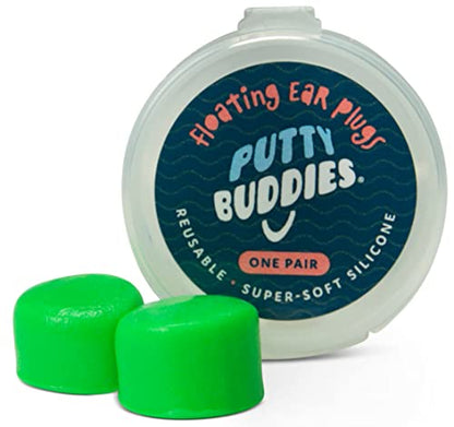 PUTTY BUDDIES Floating Earplugs 10-Pair Pack - Soft Silicone Ear Plugs for Swimming & Bathing - Invented by Physician - Keep Water Out - Premium Swimming Earplugs - Doctor Recommended (Assorted)