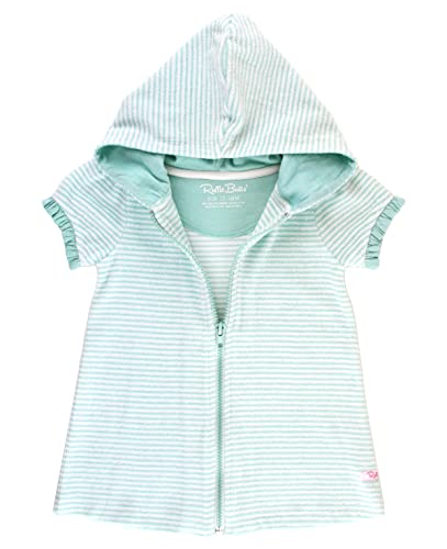 RuffleButts® Baby/Toddler Girls Terry Cloth Hoodie Swim Beach Cover Up Dress