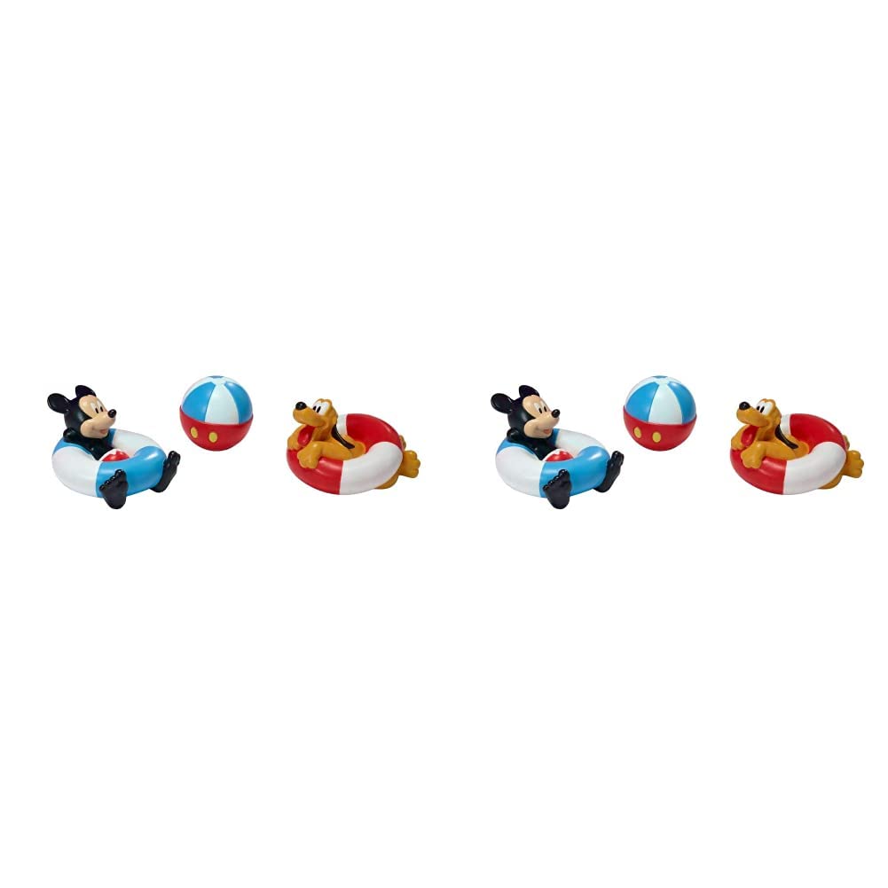 The First Years Disney Mickey Mouse Squirties Baby Bath Toys - Squishy Toddler Toys for Bath, Pool, and Everyday - Easter Basket Stuffers - 3 Count (Pack of 2)