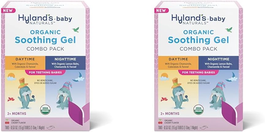 Hyland's Naturals Baby - Organic Daytime Soothing Gel, with Chamomile, Calendula, & Fennel, Easy-to-Apply, Ages 2 Months & Up, 0.53 Ounce