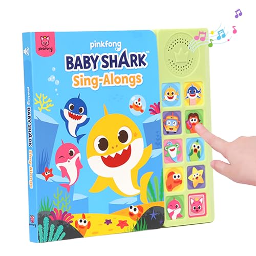 Baby Shark Sing-Alongs 10 Button Sound Book | Baby Shark Toys | Learning & Education Toys | Interactive Baby Books for Toddlers 1-3 | Gifts for Boys & Girls