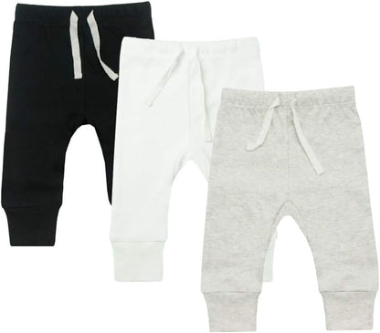 HonesBorn Baby Unisex 3-Pack Flexy Pants and Leggings
