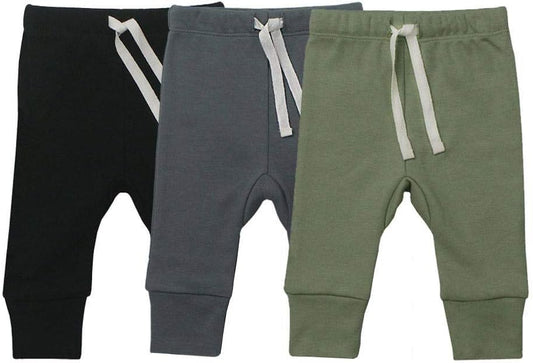 HonesBorn Baby Unisex 3-Pack Flexy Pants and Leggings