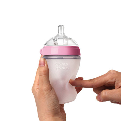 Comotomo Baby Bottle Bundle, Pink, (7 Piece Set)