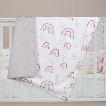 Soarwg Kids Baby Blankets Unisex Newborn Thick, Super Soft Comfy Rainbow Blankets, for Toddler Baby Nursery Bed Blanket Stroller Crib Shower Gifts, Standard 100 by Oeko-Tex, 40 x 30 Inch.
