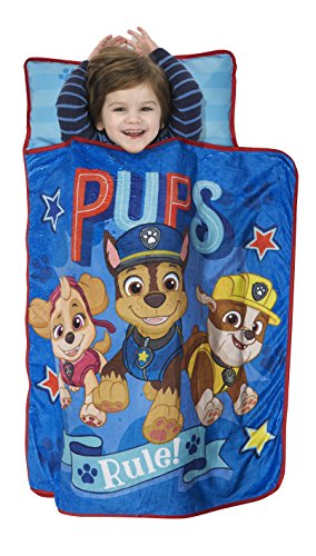 Paw Patrol We're A Team Toddler Nap-Mat Set - Includes Pillow and Fleece Blanket – Great for Girls or Boys Napping During Daycare or Preschool - Fits Toddlers