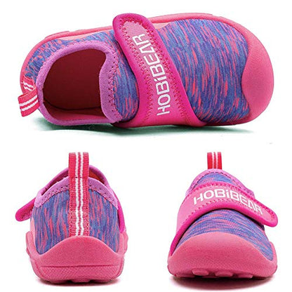 HOBIBEAR Boys Girls Water Shoes Quick Dry Closed-Toe Aquatic Sport Sandals Toddler/Little Kid