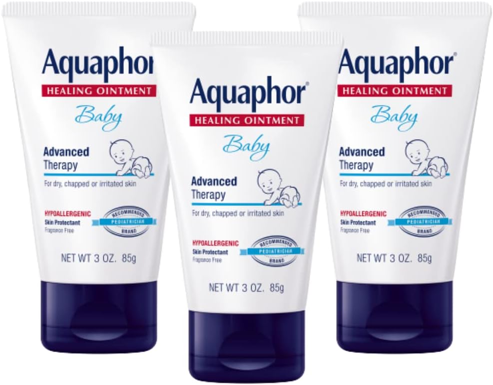 Aquaphor Baby Healing Ointment Advanced Therapy Skin Protectant, Dry Skin and Diaper Rash Ointment, 14 Oz Jar