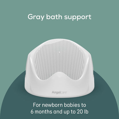 Angelcare Baby Bath Support (Grey) | Ideal for Babies Less Than 6 Months Old