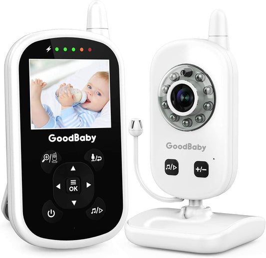 Video Baby Monitor with Camera and Audio - Auto Night Vision,Two-Way Talk, Temperature Monitor, Lullabies, 960ft Range and Long Battery Life 12
