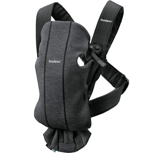 BabyBjörn Baby Carrier Mini, 3D Jersey, Charcoal Gray
