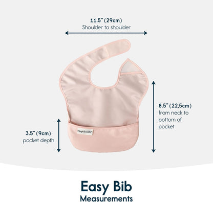 Tiny Twinkle Mess-Proof Baby Bib - Waterproof Bib for Baby Boy or Girl - PFAS, PVC, BPA, Phthalate Free - Baby Food Bibs
