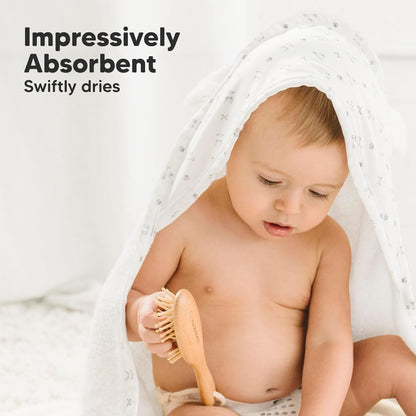 KeaBabies Baby Hooded Towel - Viscose from Bamboo Baby Towel Organic Bamboo Towel, Infant Towel, Large Hooded Towel, Baby Bath Towel with Hood for Girls,Babies,Newborn Boys,Toddler(Serenity)