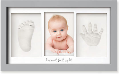 Baby Hand and Footprint Kit - Baby Footprint Kit, Newborn Keepsake Frame, Baby Handprint Kit, Personalized Baby Gifts, Nursery Decor, Baby Shower Gifts for Girls Boys (Sage)