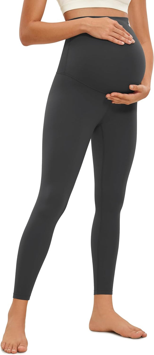 CRZ YOGA Womens Butterluxe Maternity Leggings 25" / 28" - Workout Activewear Yoga Pregnancy Pants Over The Belly Buttery Soft