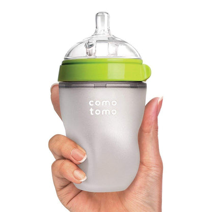 Comotomo Baby Bottle, Green, 8 Oz (Pack of 1)