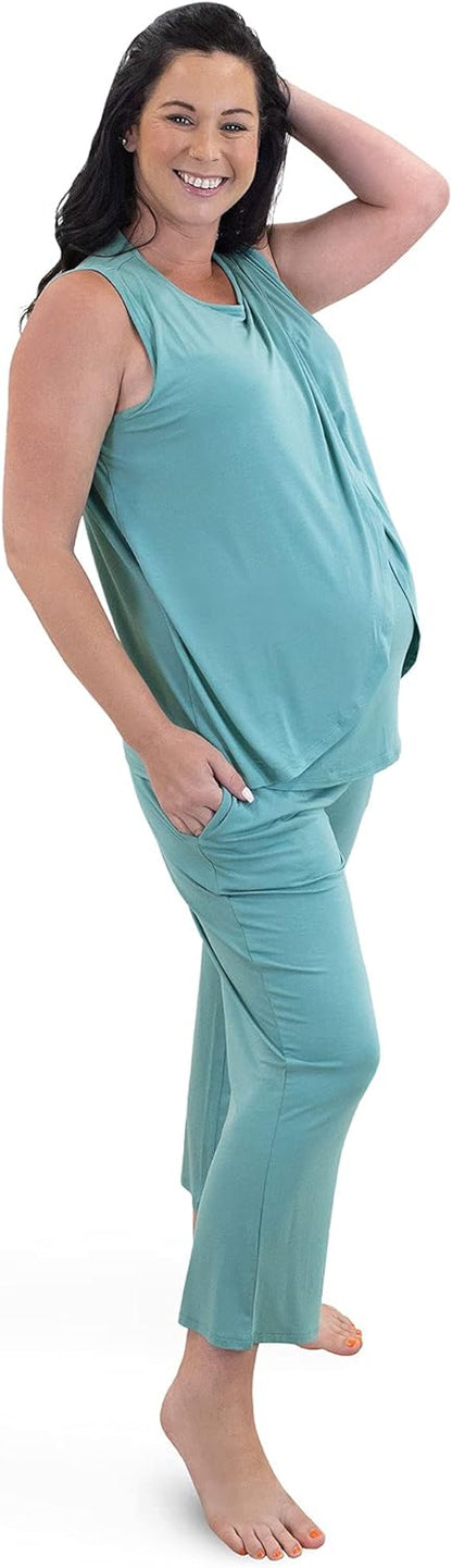 Kindred Bravely Tulip Hem Maternity & Nursing Pajamas | Tank Top Nursing Pajama Set for Women