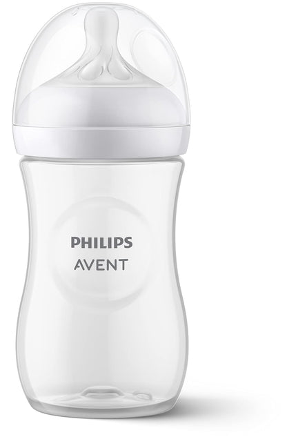 Philips AVENT Natural Baby Bottle with Natural Response Nipple, Clear, 4oz, 4pk, SCY900/04