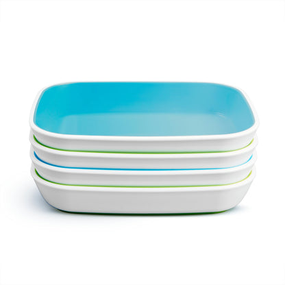 Munchkin® Splash™ Toddler Plates and Utensils, 10pc Set, Blue/Green