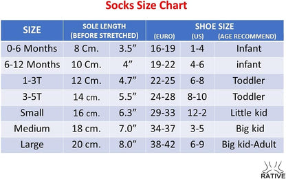 RATIVE Non Skid Anti Slip Crew Socks With Grips For Baby Infant Toddlers Kids Boys