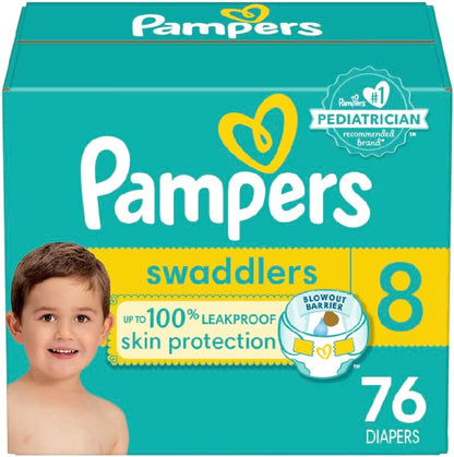 Pampers Swaddlers Diapers - Size 1, 164 Count (Pack of 1), Ultra Soft Disposable Baby Diapers