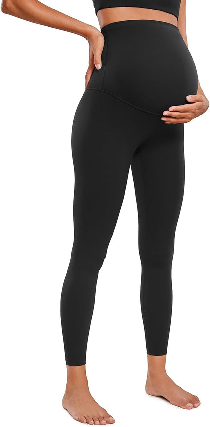 CRZ YOGA Womens Butterluxe Maternity Leggings 25" / 28" - Workout Activewear Yoga Pregnancy Pants Over The Belly Buttery Soft
