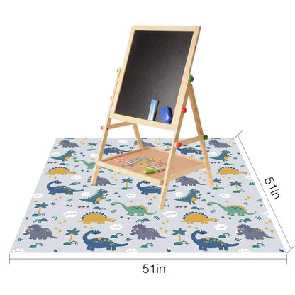Splat Mat for Under High Chair/Arts/Crafts by CLCROBD, 51" Baby Anti-Slip Food Splash and Spill Mat for Eating Mess, Waterproof Floor Protector and Table Cloth (Lattice)