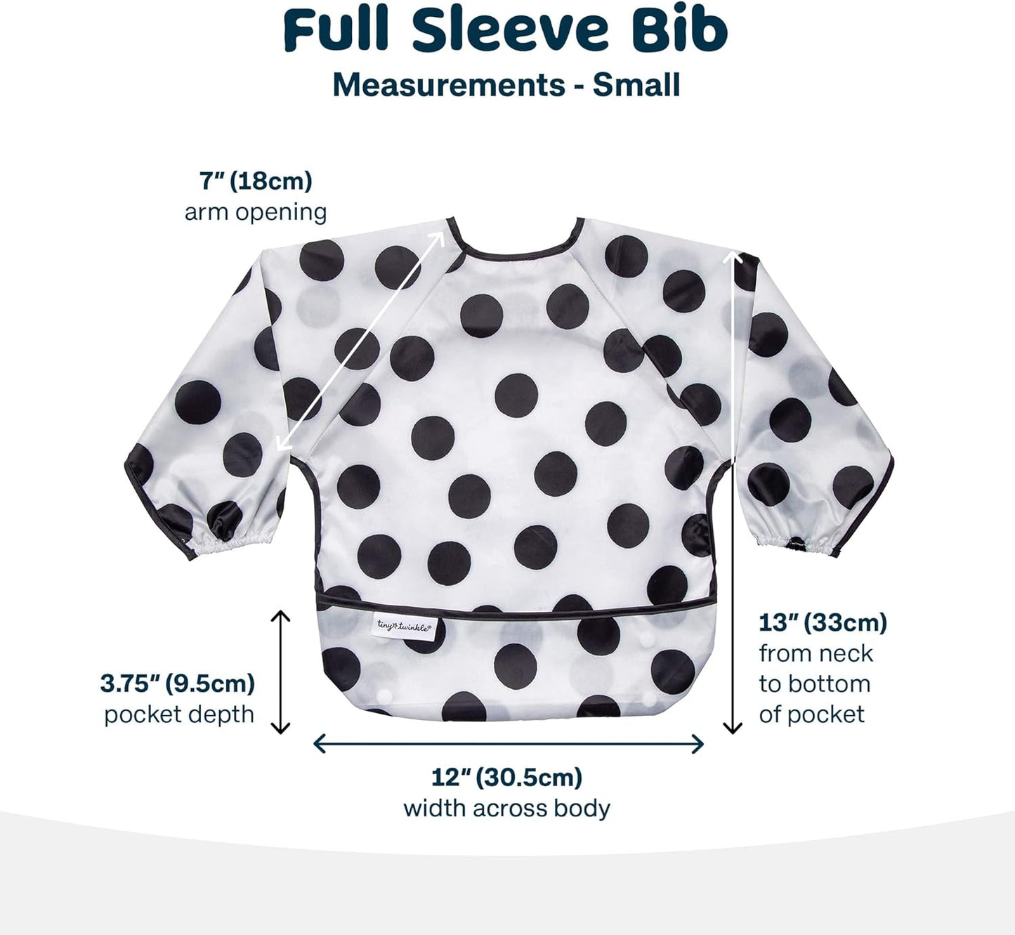 Tiny Twinkle Mess Proof Baby Bib, Full Sleeve Bib Outfit, Waterproof Bib for Toddlers, Machine Washable, Tug Proof Closure……