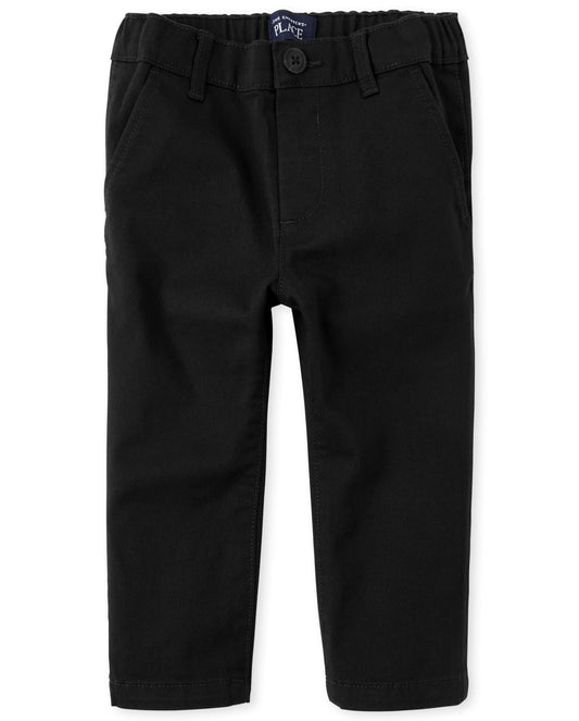 The Children's Place Baby Boys' and Toddler Stretch Chino Pants, Flax Single, 2T