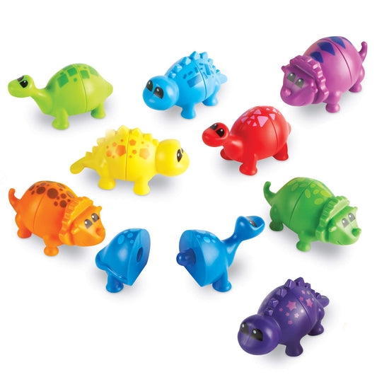 Learning Resources Snap-n-Learn Matching Dinos - 18 Pieces, Ages 18+ Months Toddler Fine Motor Toys, Counting & Sorting Toy, Shape Sorting, Dinosaurs Toys, Sensory Bin Toys