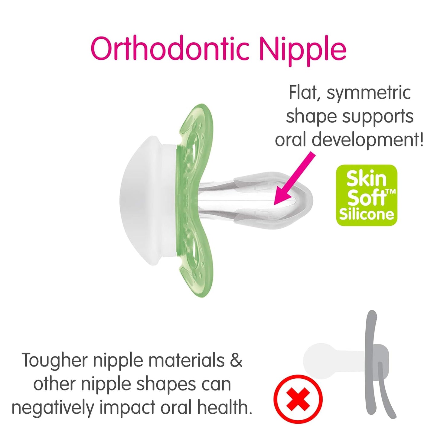 MAM Original Matte Baby Pacifier, Nipple Shape Helps Promote Healthy Oral Development, Sterilizer Case, 2 Pack, 0-6 Months, Unisex,2 Count (Pack of 1)
