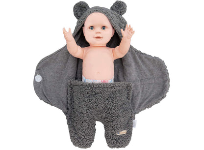 BlueSnail Newborn Receiving Blanket Baby Sleeping Wrap Swaddle (Gray)