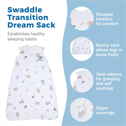 Baby Merlin's Magic Dream Sleep Sack - 100% Cotton Baby Wearable Blanket - Baby Sleep Sack 6-12 Months - Forest Friends