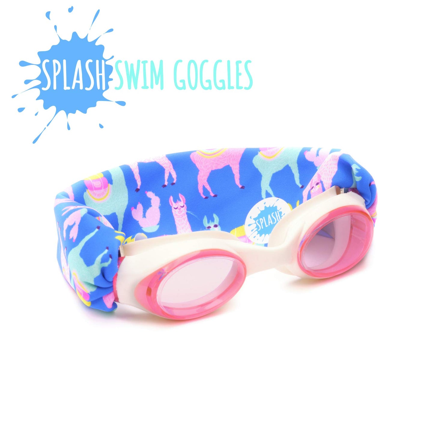 SPLASH SWIM GOGGLES with Fabric Strap - Pink & Purples Collection | Fun, Fashionable, Comfortable - Adult & Kids Swim Goggles