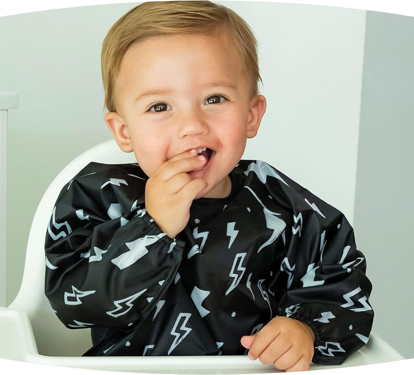 Tiny Twinkle Mess Proof Baby Bib, Full Sleeve Bib Outfit, Waterproof Bib for Toddlers, Machine Washable, Tug Proof Closure……
