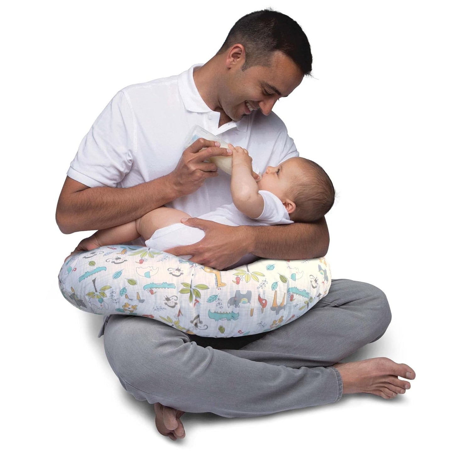Boppy Original Blue Nursing Pillow - Ergonomic Hypoallergenic Support for Bottle & Breastfeeding